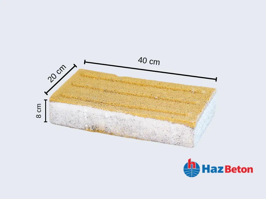 Görme Engelli Taşı 20x40x8 cm