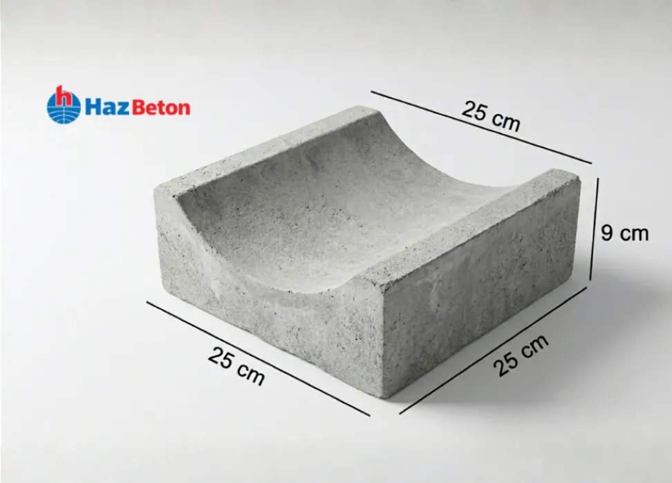 Beton Yağmur Oluğu 25x25x9 cm